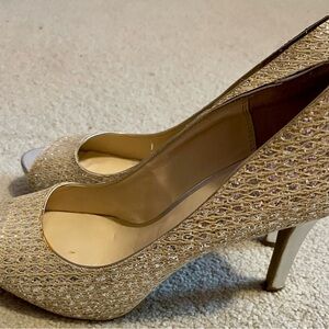 Nude & Silver Women’s Heels